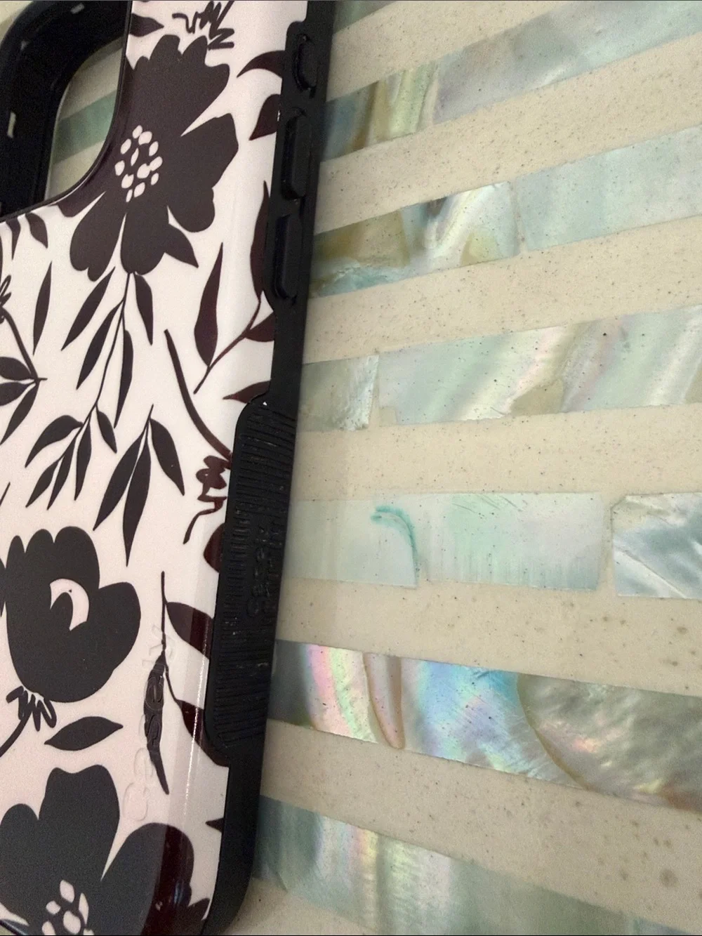 Casely Black & White Floral Phone Case - Compatible iPhone Protective Cover